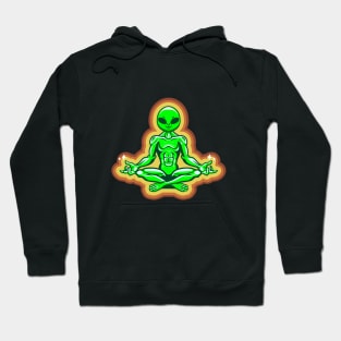 Aliens meditating in the universe Hoodie